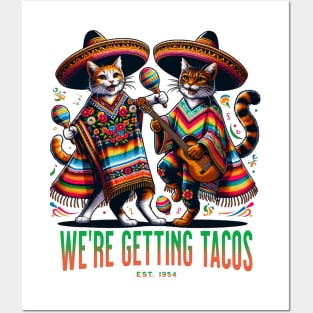 Funny Taco Cats Posters and Art